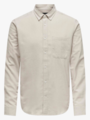 Only & Sons Gudmund Slim Solid Shirt Silver Lining