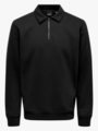 Only & Sons Ceres 1/4 Zip Sweat Polo Black