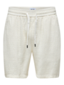 Only & Sons Tel Linen Latham Shorts Cloud Dancer