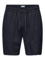 Only & Sons Tel Linen Latham Shorts Dark Navy