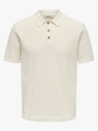 Only & Sons Moon Reg Short Sleeve Polo Knit Egret