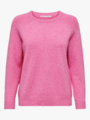 Only Lesly Kings Long Sleeve Pullover Knit Carmine Rose