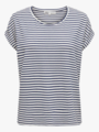 Only Moster Stripe Short Sleeve O-Neck Top Cloud Dancer Naval Academy