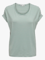 Only Moster Stripe Short Sleeve O-Neck Top Jadeite