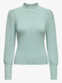 Only Katia Long Sleeve Highneck Pullover Knit Gray Mist