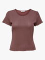 Only Carlotta Short Sleeve Top Rose Brown