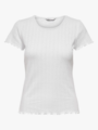 Only Carlotta Short Sleeve Top White