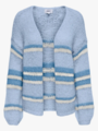 Only Nordic Life Long Sleeve Cardigan Knit Cashmere Blue W. Allure / Cloud Dancer