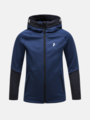 Peak Performance Junior Rider Zip Hood Blue Shadow / Black