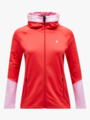 Peak Performance Rider Zip Hood Brilliant Red / Morning Dew