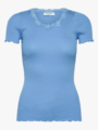 Rosemunde Beatha Short Sleeve Regular O-Neck Lace T-Shirt Blue Heaven