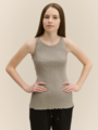 Rosemunde Balta SL Regular Lace Top Light Grey Melange