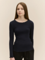 Rosemunde Balta Long Sleeve Regular Lace T-shirt Navy