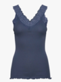 Rosemunde Bernadine Organic Top with Lace True Navy