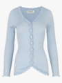 Rosemunde Babette Long Sleeve V-neck Lace Cardigan Heather Sky