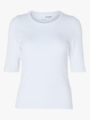 Selected Femme Dianna 2/4 O-Neck Top White