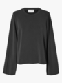 Selected Femme Tenny Long Sleeve Boxy Tee Black