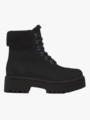 Timberland Stone Street 6 Inch WaterProof Teddy Fleece Black Nubuck