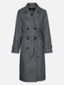 Vero Moda Fortune Vega Long Trenchcoat Dark Grey Melange