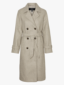 Vero Moda Fortune Vega Long Trenchcoat Silver Mink Melange