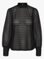 Vero Moda Becca High Neck Lace Top Black