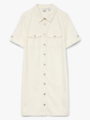 Vero Moda Jennie Short Sleeve Short Denim Dress Cloud Dancer