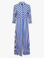 Y.A.S Savanna Long Shirt Dress Dazzling Blue WHITE