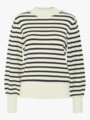 Y.A.S Fonny Long Sleeve Knit Pullover Birch Black Stripes