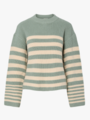 Y.A.S Riga Long Sleeve Knit Pullover Iceberg Green / Sandshell