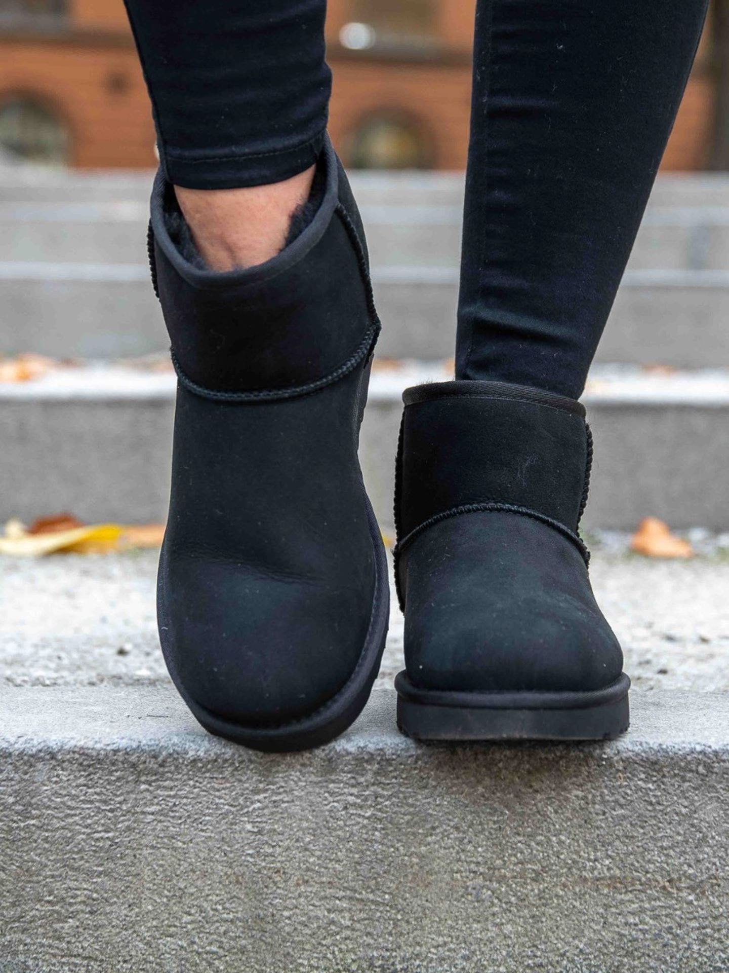 mini uggs on feet